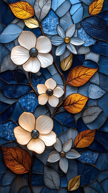 玻璃陶瓷雪人花叶3