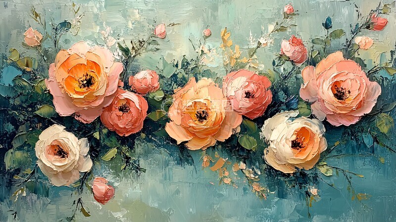 高清大图下载【趣麦麦图】抽象花卉绘画3