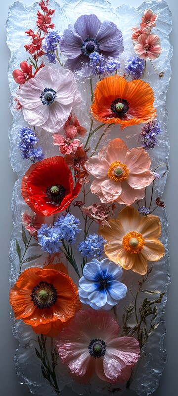 冰晶花影冰晶花朵花瓣