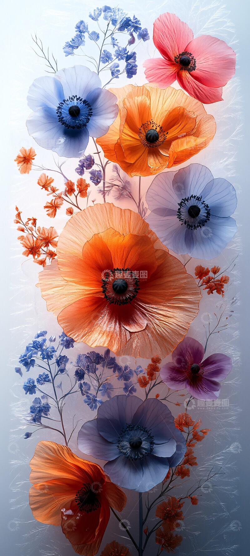 高清大图下载【趣麦麦图】冰晶花影冰晶花朵花瓣3