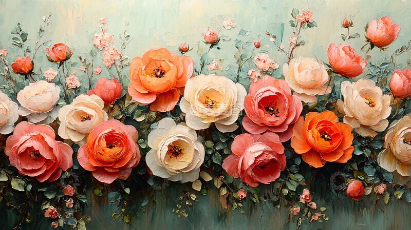 高清大图下载【趣麦麦图】抽象花卉绘画2