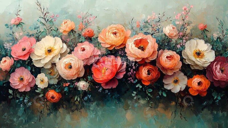 高清大图下载【趣麦麦图】抽象花卉绘画4