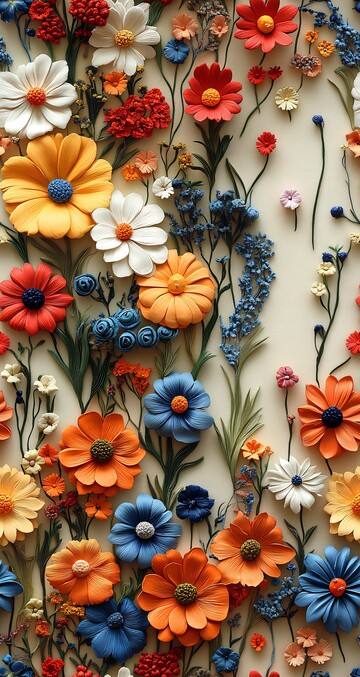 野花塑料画野花塑料花朵3