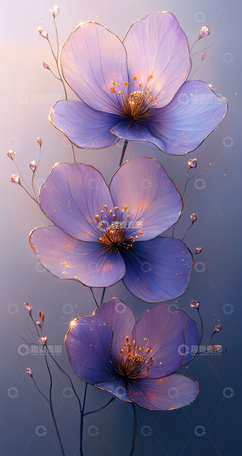 高清大图下载【趣麦麦图】紫色花瓣细节图2