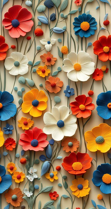 野花塑料画野花塑料花朵2