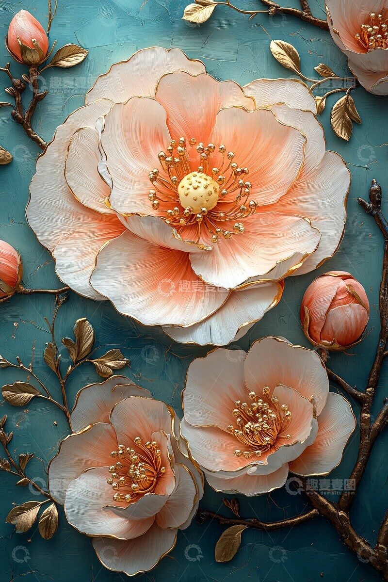 高清大图下载【趣麦麦图】花卉墙面装饰1