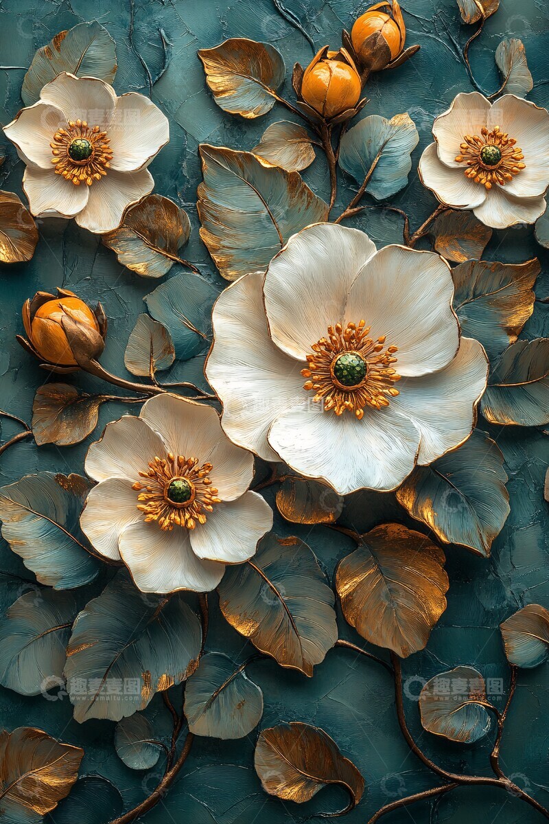 高清大图下载【趣麦麦图】花卉墙面装饰3