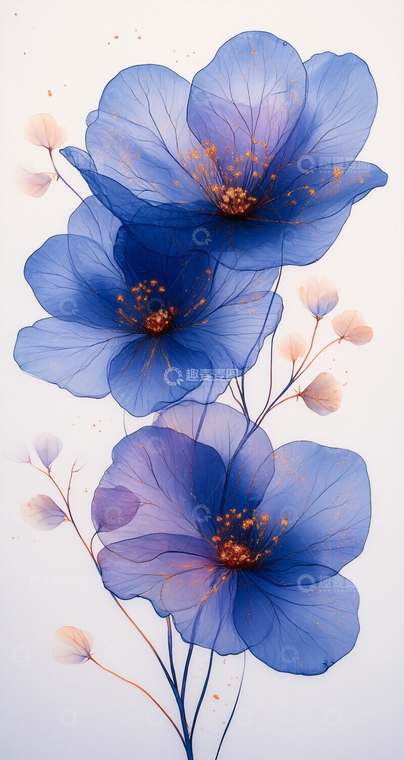 高清大图下载【趣麦麦图】紫色花瓣细节图3