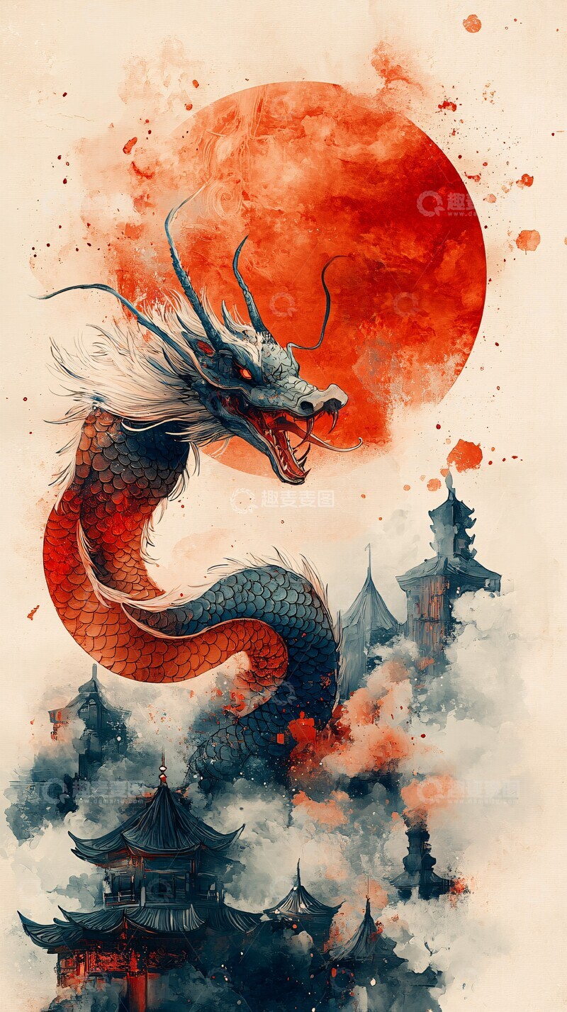 蛇年新年手绘海报1