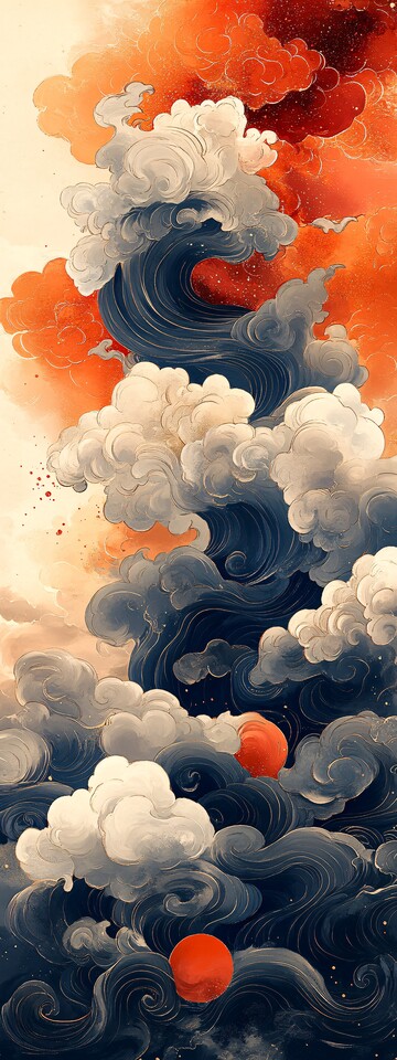 卷草纹祥云图案3