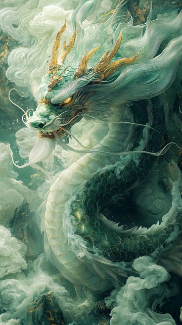 绿纹织锦卷轴图2