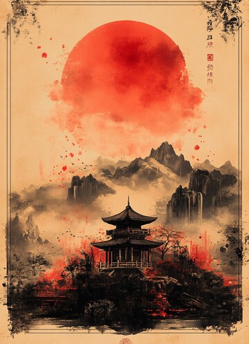 古代卷轴边框设计1