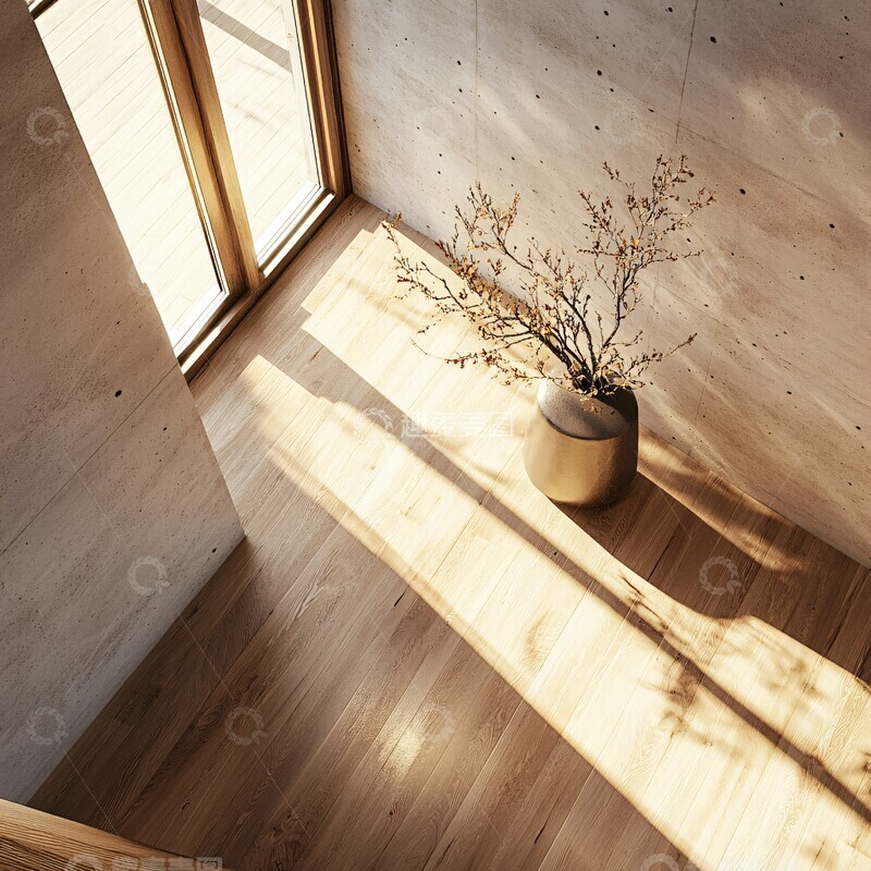 高清大图下载【趣麦麦图】木地板阳光窗边3