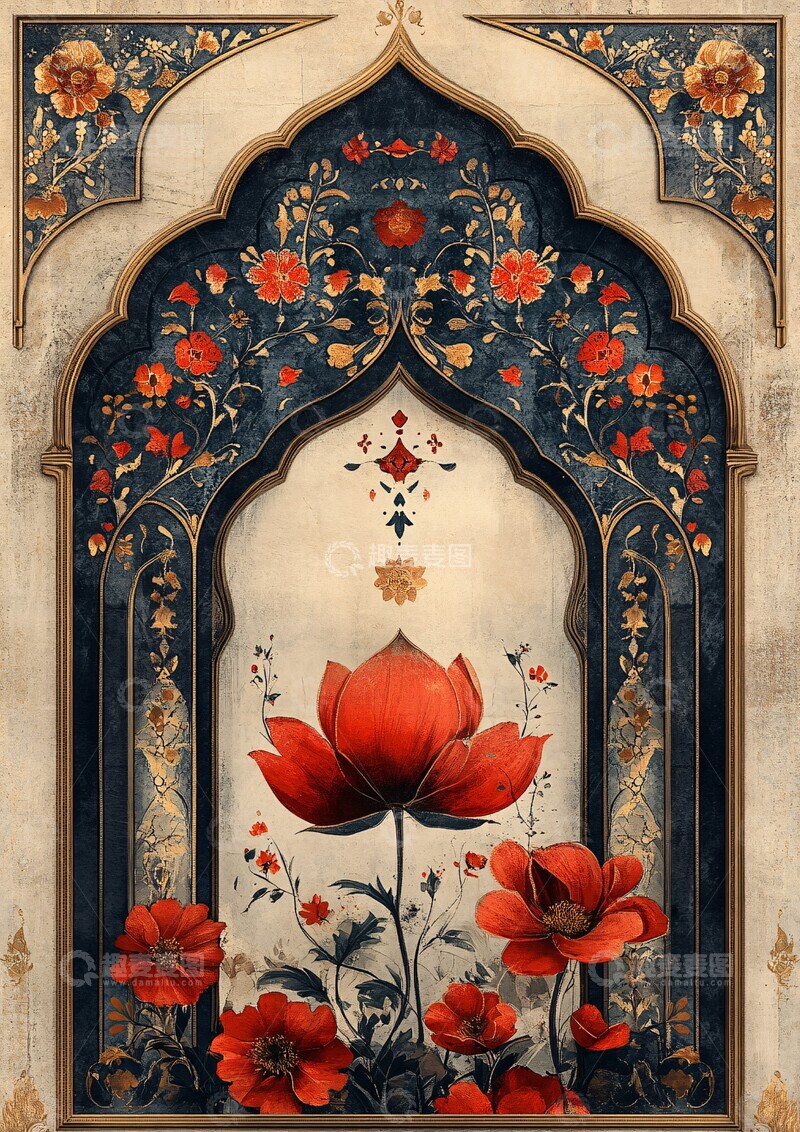 高清大图下载【趣麦麦图】花纹边框花纹边框花卉3