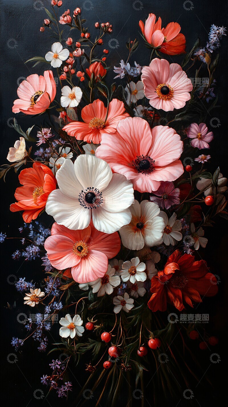 高清大图下载【趣麦麦图】多彩宇宙花束3