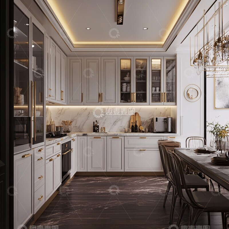 高清大图下载【趣麦麦图】中式法式混搭厨房3