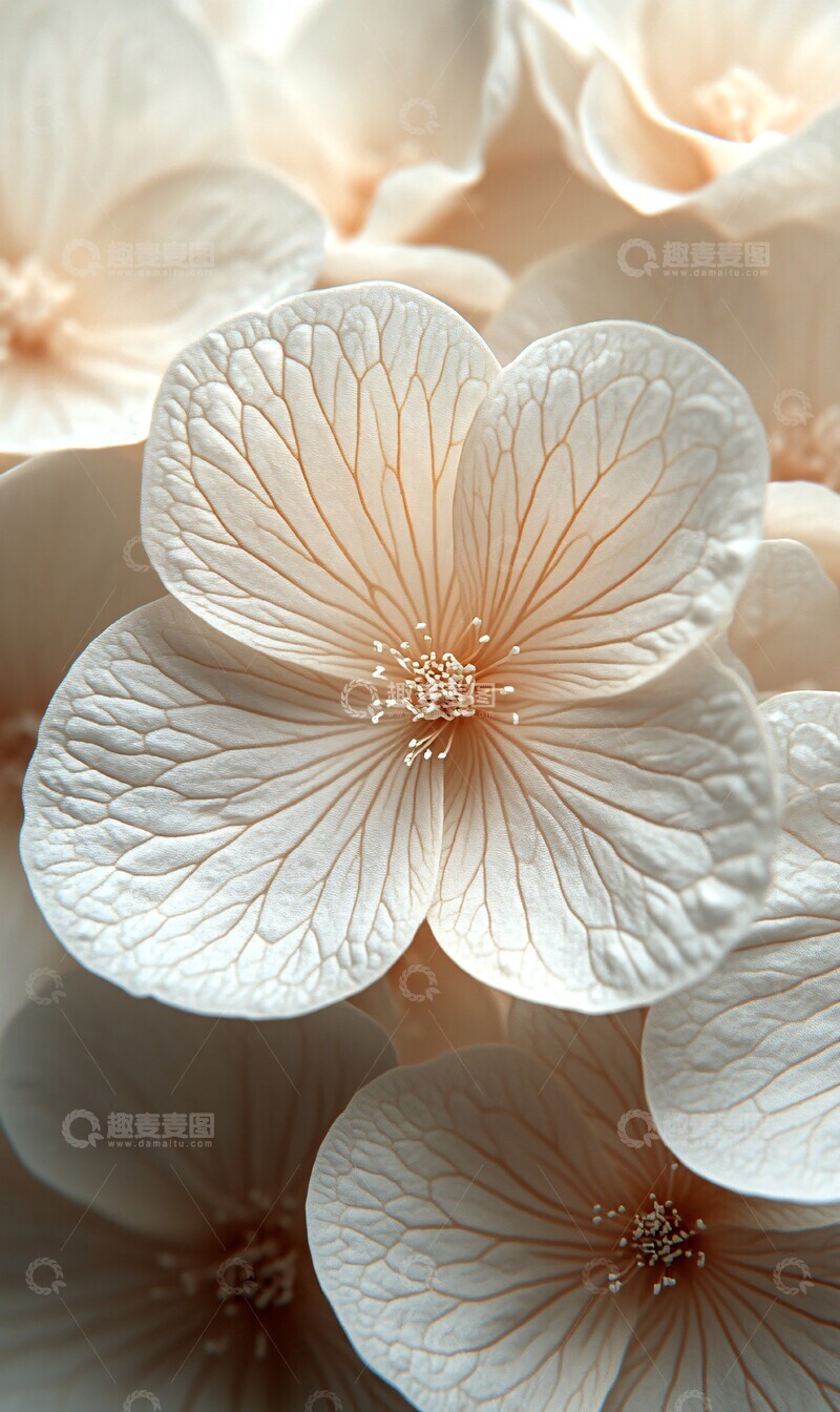 高清大图下载【趣麦麦图】白色花瓣特写2