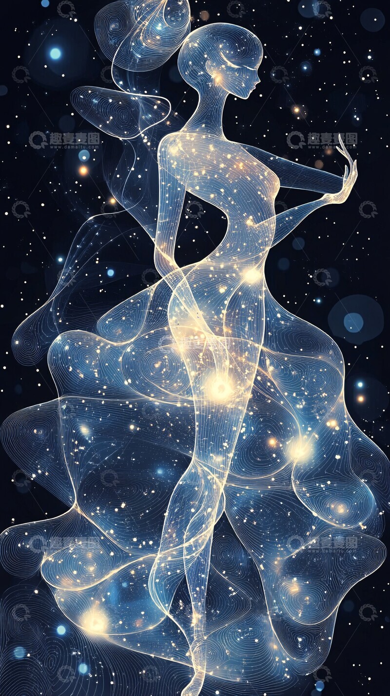 高清大图下载【趣麦麦图】舞动花影舞动花影线条