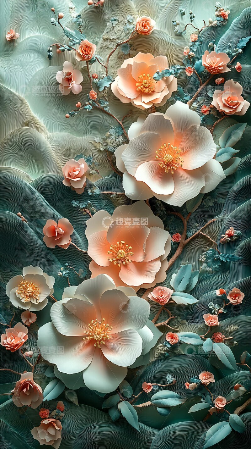 高清大图下载【趣麦麦图】春日纸艺插画3