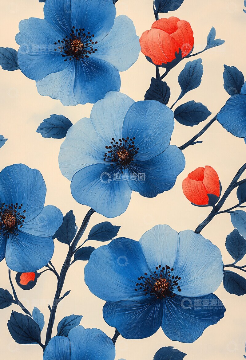 高清大图下载【趣麦麦图】简约花卉壁纸3