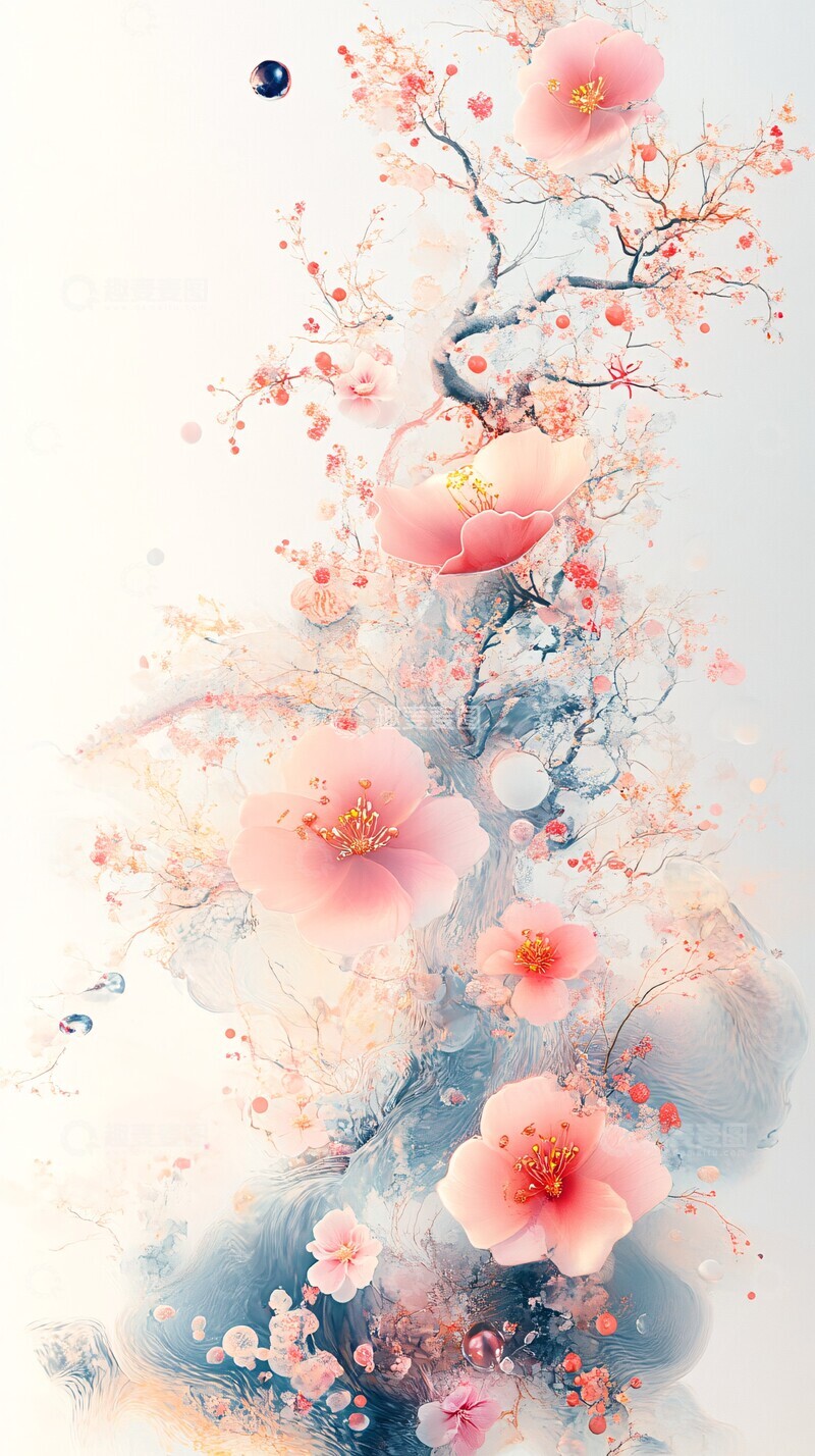 高清大图下载【趣麦麦图】梦幻花朵与奇景2