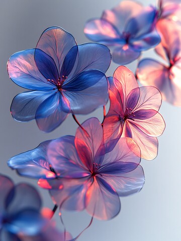 蓝紫渐变花瓣层叠3