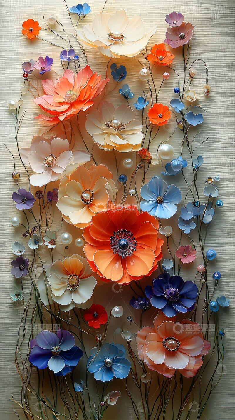 高清大图下载【趣麦麦图】珍珠元素艺术插画3