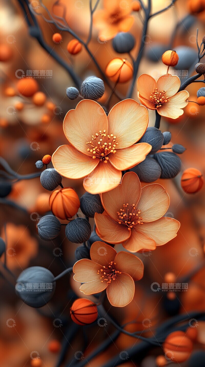 高清大图下载【趣麦麦图】波西米亚花朵3