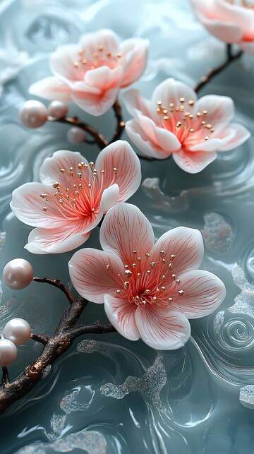 玉雕兰花云纹图3