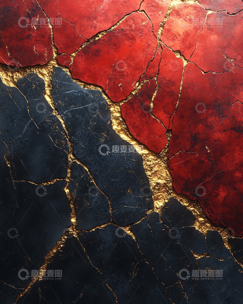 高清大图下载【趣麦麦图】红色金色纹理线条3