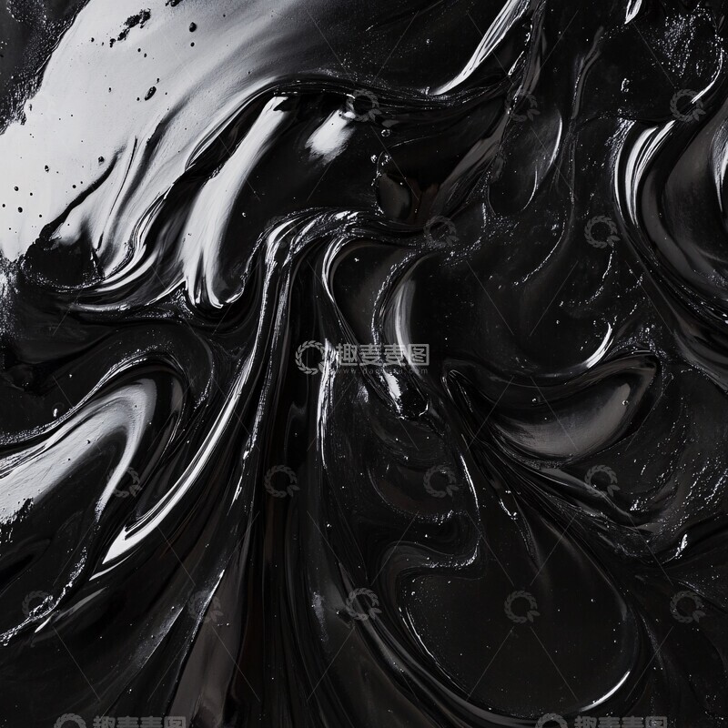 高清大图下载【趣麦麦图】极致简约黑色流线1