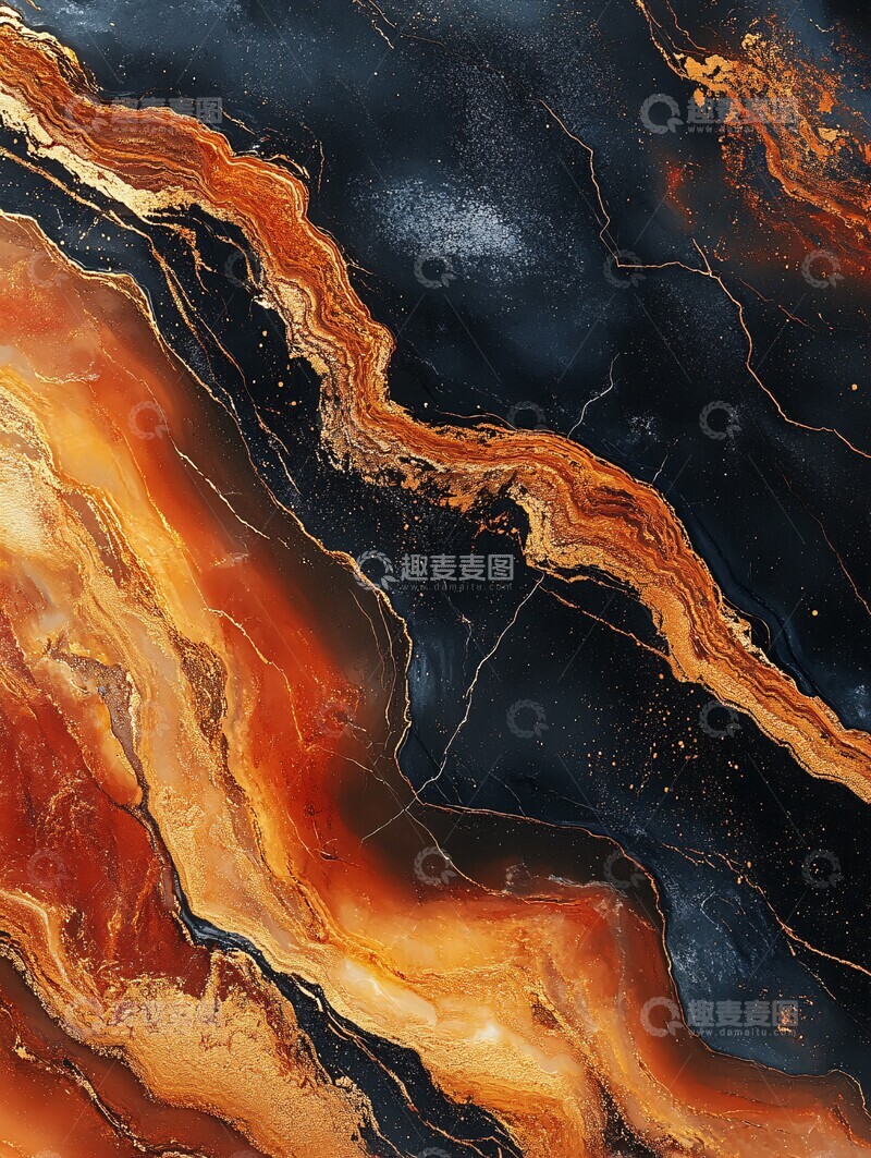 高清大图下载【趣麦麦图】红色金属液体纹理3