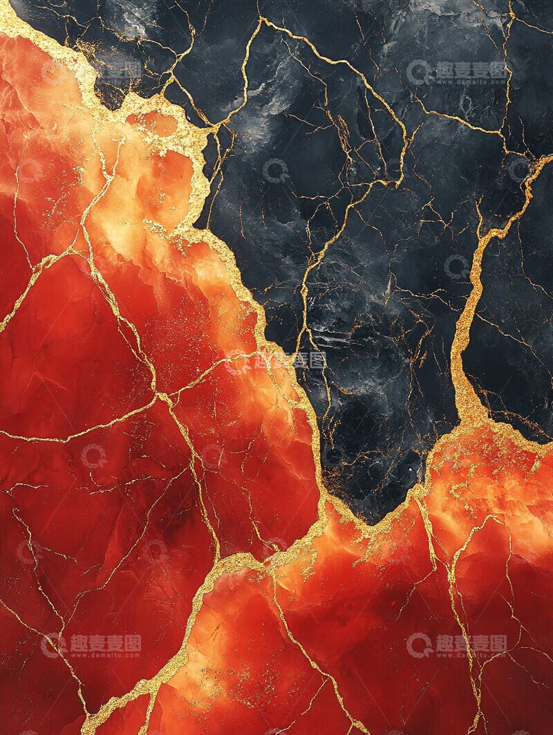 高清大图下载【趣麦麦图】红玛瑙金纹理图2