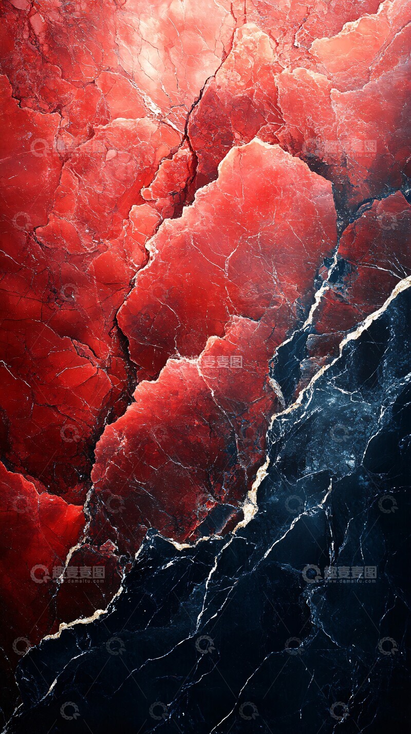 高清大图下载【趣麦麦图】红黑大理石纹1
