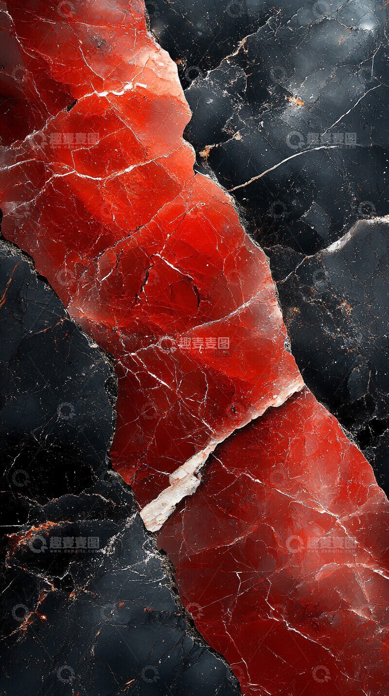 高清大图下载【趣麦麦图】红黑大理石纹3