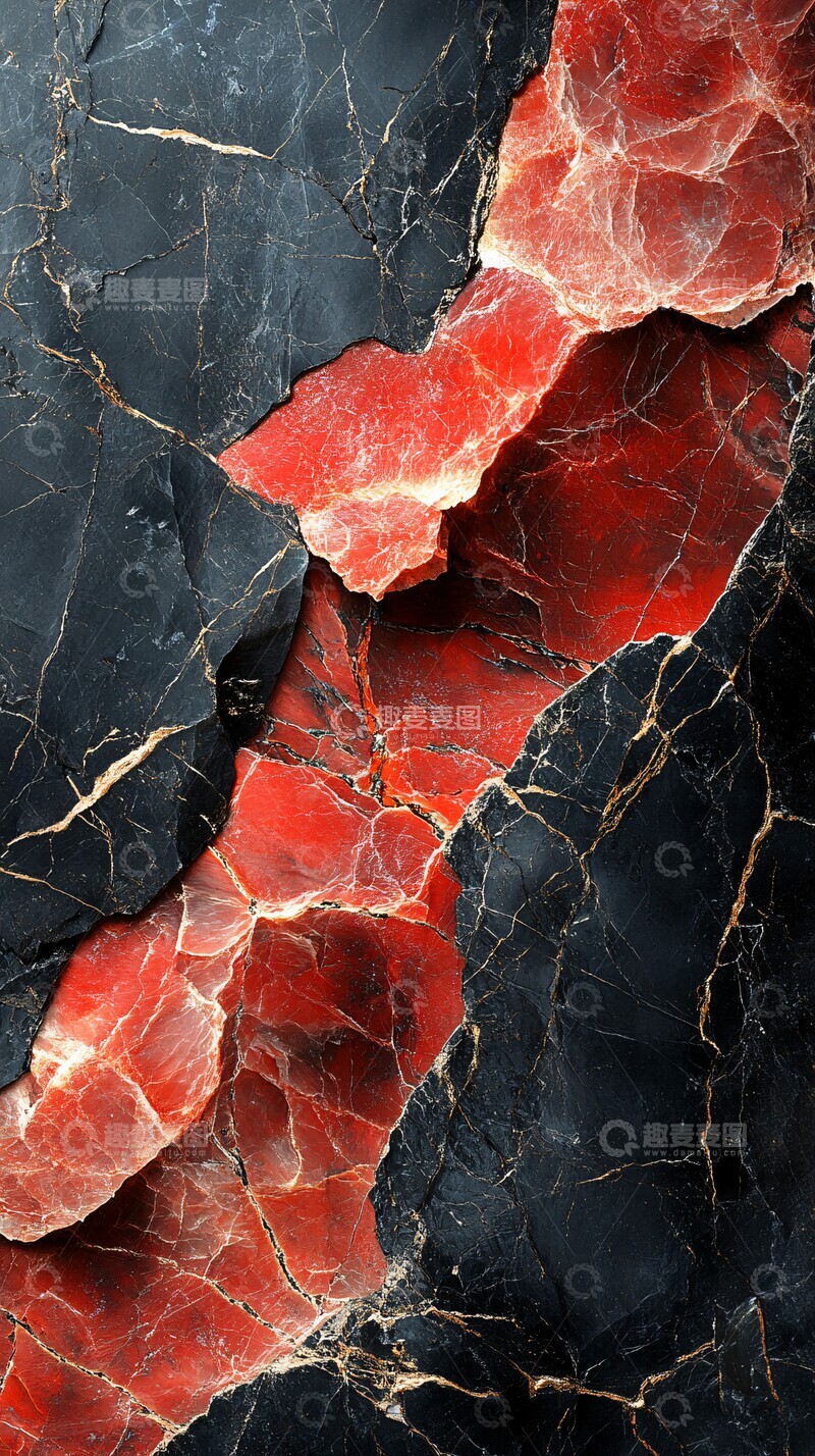 高清大图下载【趣麦麦图】红黑大理石纹2
