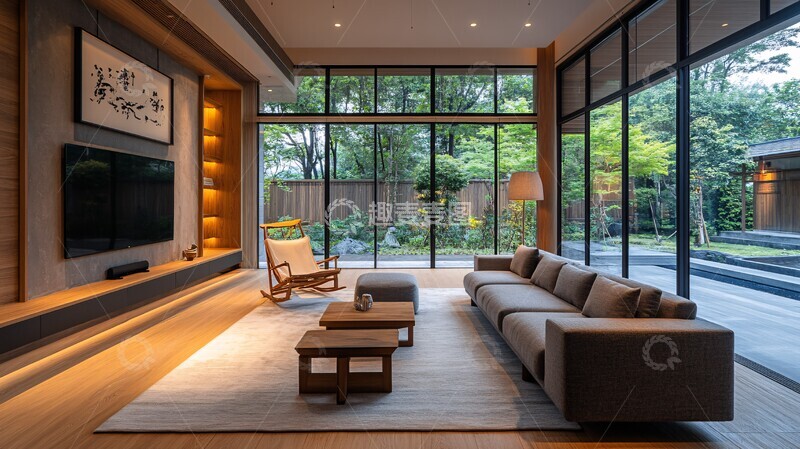 高清大图下载【趣麦麦图】日式简约客厅设计2
