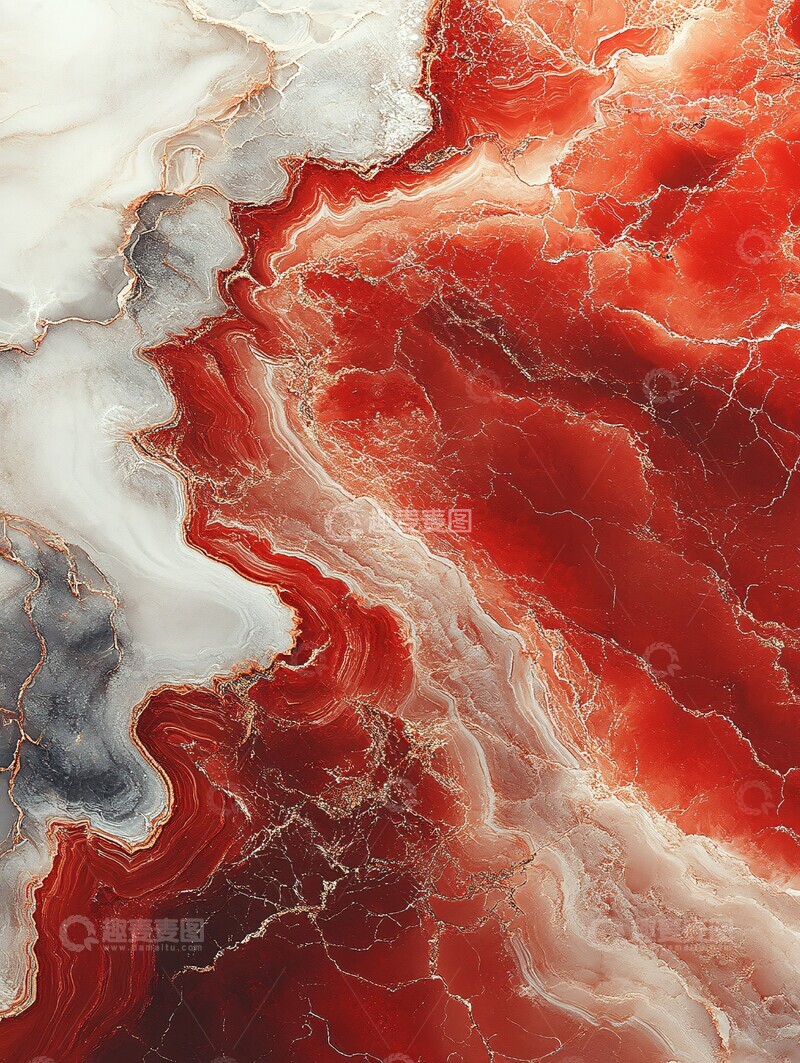 高清大图下载【趣麦麦图】红白杏仁色大理石纹2