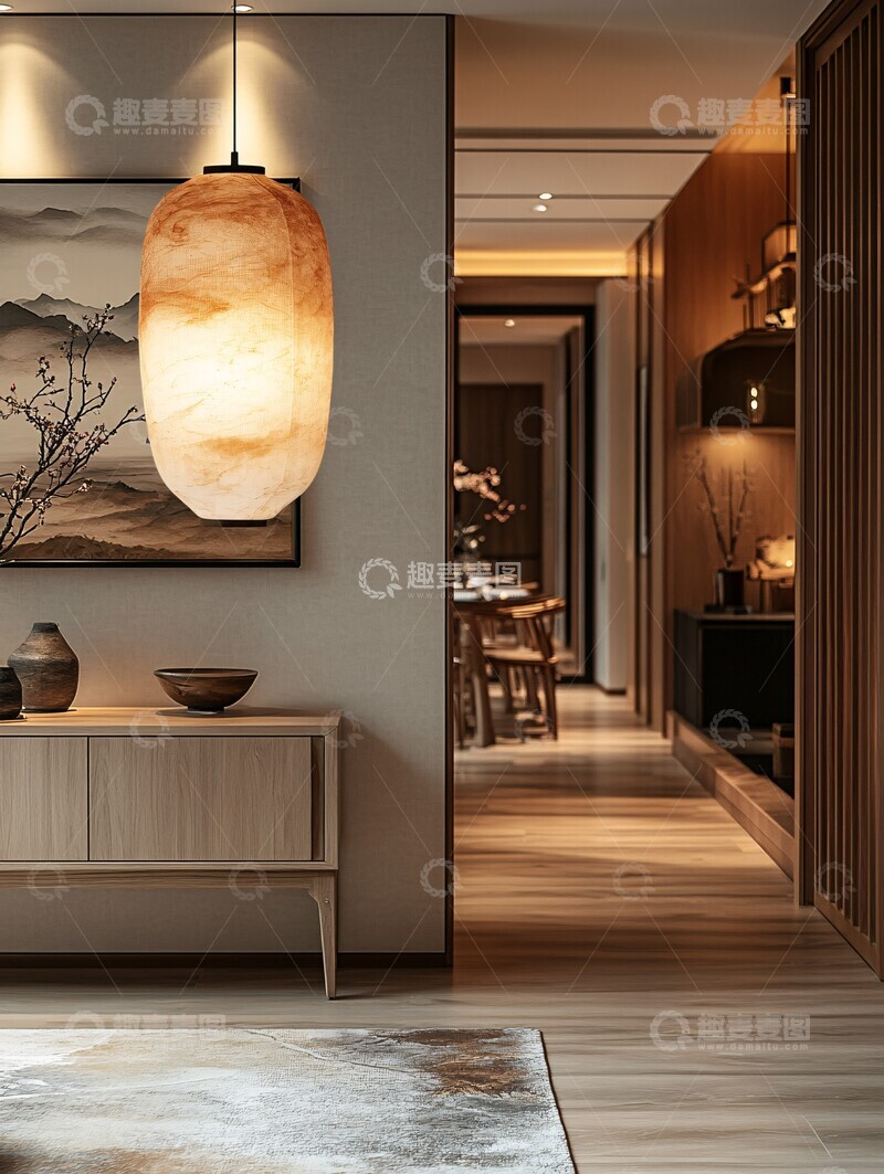 高清大图下载【趣麦麦图】中式玄关墙面装饰3
