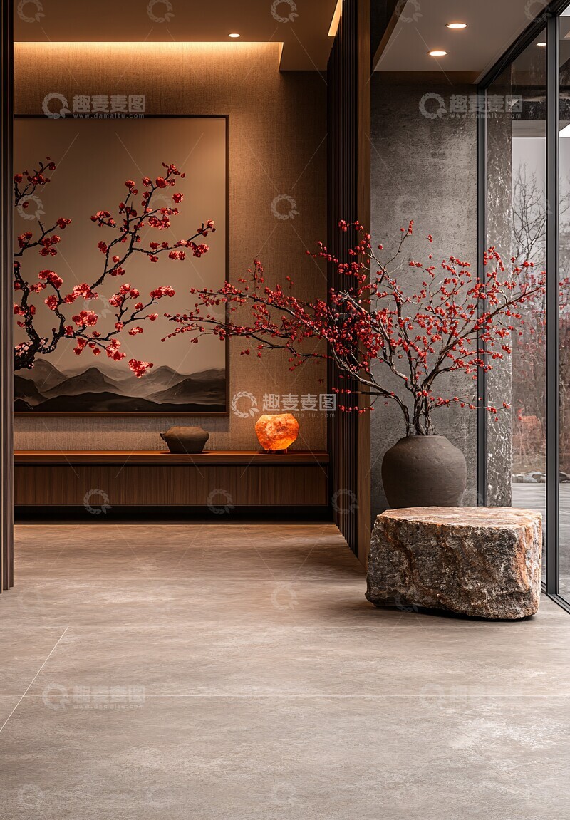 高清大图下载【趣麦麦图】灰砖中式走廊1