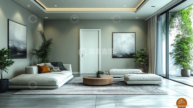 高清大图下载【趣麦麦图】白色简约门厅设计2