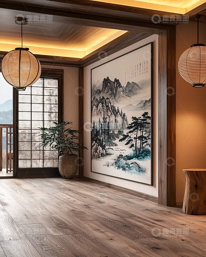 高清大图下载【趣麦麦图】中式现代家居空间3