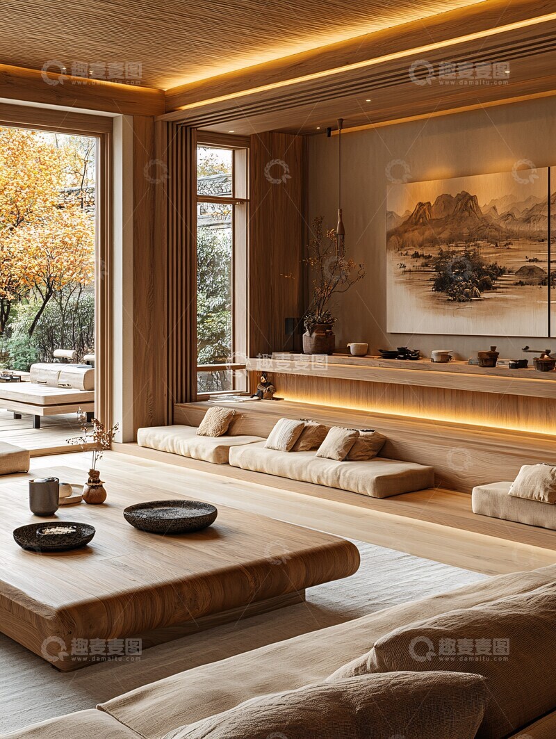 高清大图下载【趣麦麦图】-木质简约装饰2