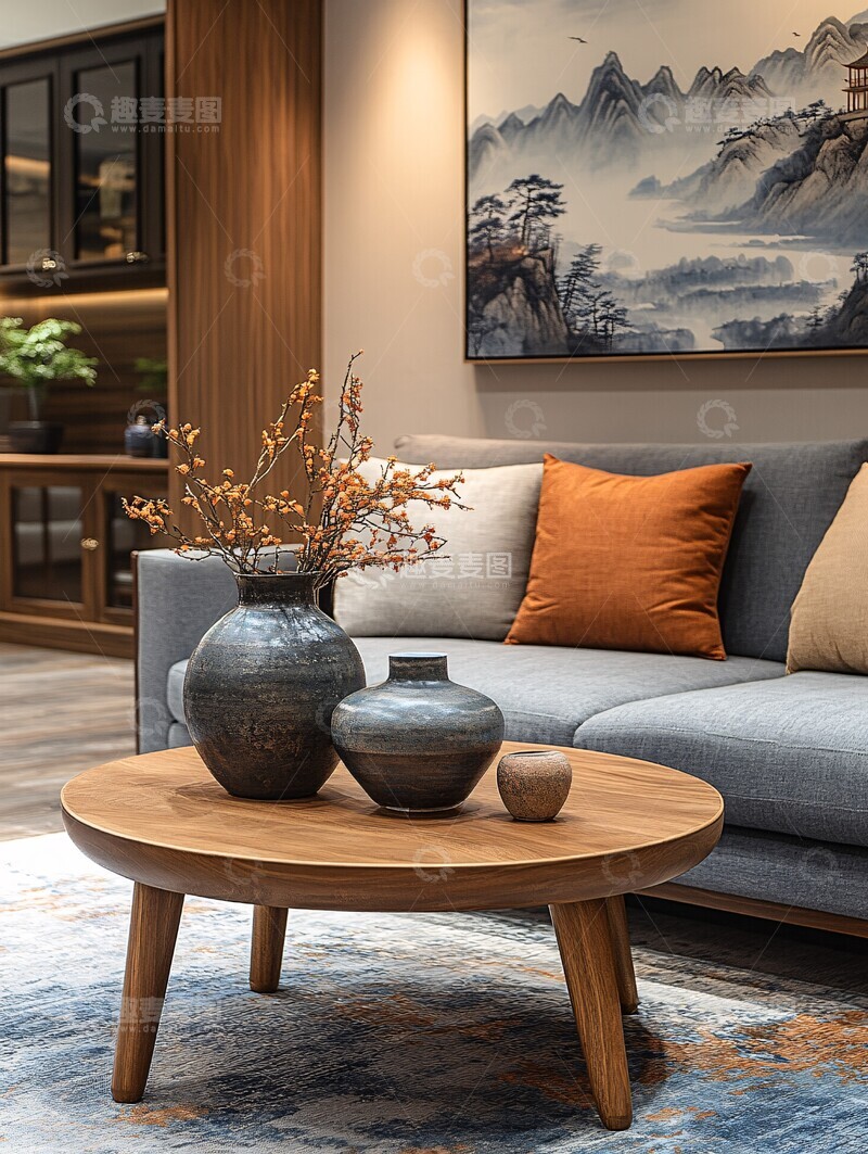 高清大图下载【趣麦麦图】中式客厅边桌3