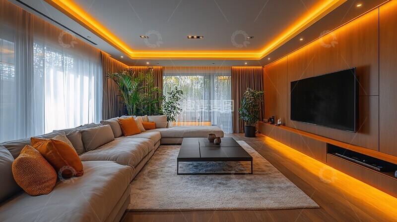 高清大图下载【趣麦麦图】现代客厅设计5