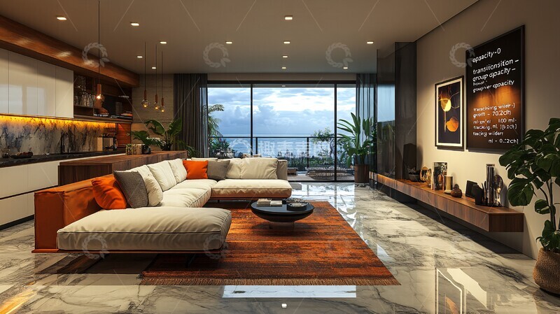 高清大图下载【趣麦麦图】交叉过道客厅设计