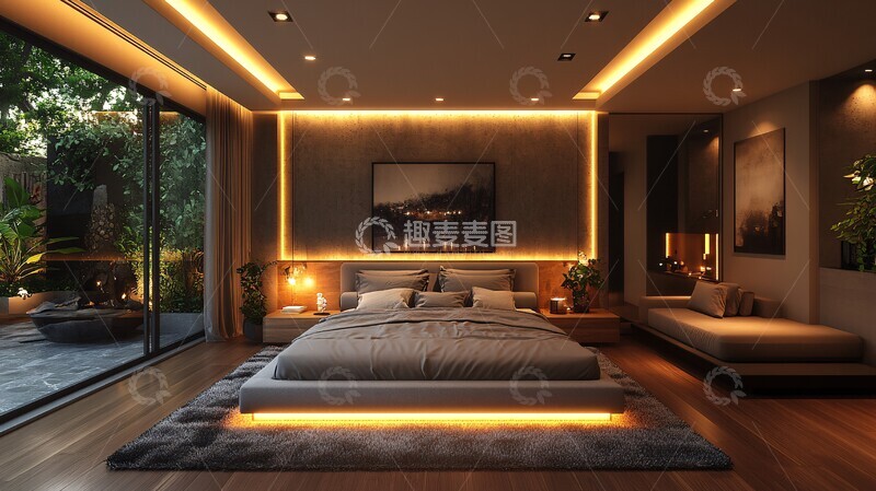 高清大图下载【趣麦麦图】卧室灯光设计3