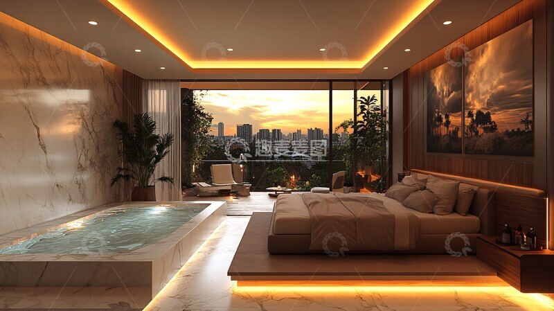 高清大图下载【趣麦麦图】卧室灯光设计1