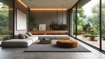 极简客厅自然光2