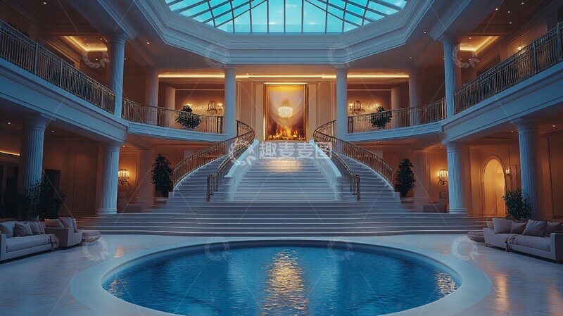 高清大图下载【趣麦麦图】超大客厅雨天实拍1